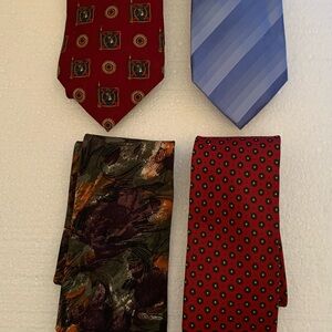 Bundle of Four Vintage 90’s Dooney & Bourke and more Red and Blue Tie Collection